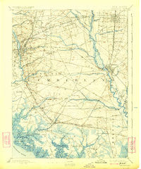 Bridgeton New Jersey Historical topographic map, 1:62500 scale, 15 X 15 Minute, Year 1894