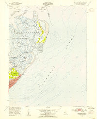 Brigantine Inlet New Jersey Historical topographic map, 1:24000 scale, 7.5 X 7.5 Minute, Year 1952