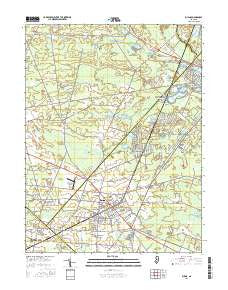 Buena New Jersey Current topographic map, 1:24000 scale, 7.5 X 7.5 Minute, Year 2016