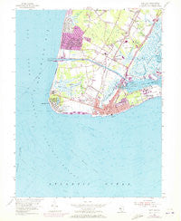 Cape May New Jersey Historical topographic map, 1:24000 scale, 7.5 X 7.5 Minute, Year 1954