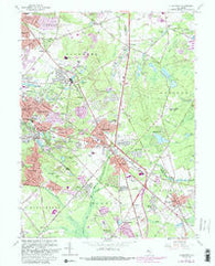 Clementon New Jersey Historical topographic map, 1:24000 scale, 7.5 X 7.5 Minute, Year 1967