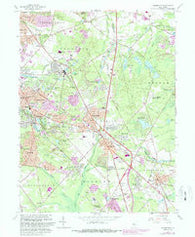 Clementon New Jersey Historical topographic map, 1:24000 scale, 7.5 X 7.5 Minute, Year 1967