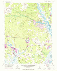 Dividing Creek New Jersey Historical topographic map, 1:24000 scale, 7.5 X 7.5 Minute, Year 1956
