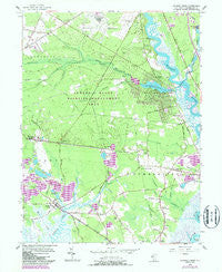 Dividing Creek New Jersey Historical topographic map, 1:24000 scale, 7.5 X 7.5 Minute, Year 1956