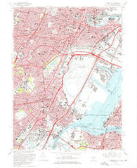 Elizabeth New Jersey Historical topographic map, 1:24000 scale, 7.5 X 7.5 Minute, Year 1967