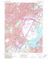 Elizabeth New Jersey Historical topographic map, 1:24000 scale, 7.5 X 7.5 Minute, Year 1967