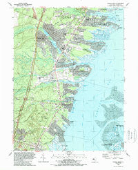 Forked River New Jersey Historical topographic map, 1:24000 scale, 7.5 X 7.5 Minute, Year 1989