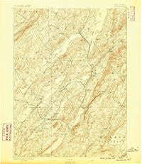 Franklin New Jersey Historical topographic map, 1:62500 scale, 15 X 15 Minute, Year 1888