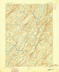 Franklin New Jersey Historical topographic map, 1:62500 scale, 15 X 15 Minute, Year 1894