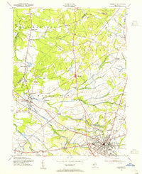 Freehold New Jersey Historical topographic map, 1:24000 scale, 7.5 X 7.5 Minute, Year 1953