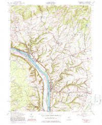 Frenchtown New Jersey Historical topographic map, 1:24000 scale, 7.5 X 7.5 Minute, Year 1955