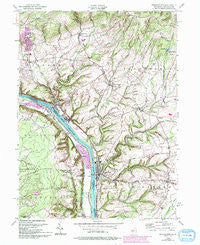 Frenchtown New Jersey Historical topographic map, 1:24000 scale, 7.5 X 7.5 Minute, Year 1955