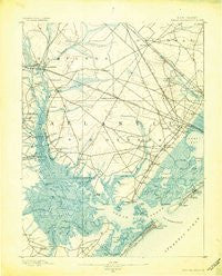 Great Egg Harbor New Jersey Historical topographic map, 1:62500 scale, 15 X 15 Minute, Year 1890