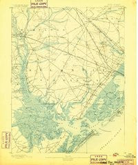 Great Egg Harbor New Jersey Historical topographic map, 1:62500 scale, 15 X 15 Minute, Year 1893