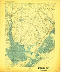 Great Egg Harbor New Jersey Historical topographic map, 1:62500 scale, 15 X 15 Minute, Year 1893