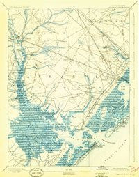 Great Egg Harbor New Jersey Historical topographic map, 1:62500 scale, 15 X 15 Minute, Year 1893