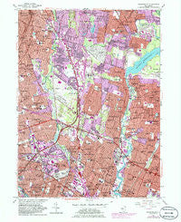 Hackensack New Jersey Historical topographic map, 1:24000 scale, 7.5 X 7.5 Minute, Year 1955