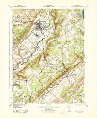 Hackettstown New Jersey Historical topographic map, 1:31680 scale, 7.5 X 7.5 Minute, Year 1943