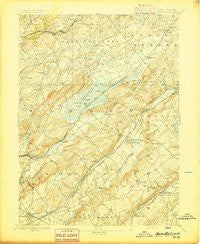 Hackettstown New Jersey Historical topographic map, 1:62500 scale, 15 X 15 Minute, Year 1894