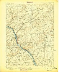 Lambertville Pennsylvania Historical topographic map, 1:62500 scale, 15 X 15 Minute, Year 1890