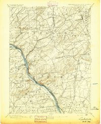 Lambertville Pennsylvania Historical topographic map, 1:62500 scale, 15 X 15 Minute, Year 1894