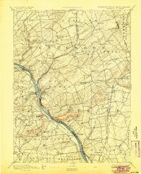 Lambertville Pennsylvania Historical topographic map, 1:62500 scale, 15 X 15 Minute, Year 1894