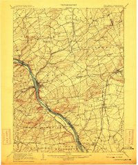 Lambertville Pennsylvania Historical topographic map, 1:62500 scale, 15 X 15 Minute, Year 1906