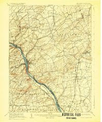Lambertville Pennsylvania Historical topographic map, 1:62500 scale, 15 X 15 Minute, Year 1906