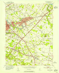 Moorestown New Jersey Historical topographic map, 1:24000 scale, 7.5 X 7.5 Minute, Year 1953