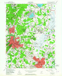 Morristown New Jersey Historical topographic map, 1:24000 scale, 7.5 X 7.5 Minute, Year 1954
