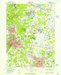 Morristown New Jersey Historical topographic map, 1:24000 scale, 7.5 X 7.5 Minute, Year 1954