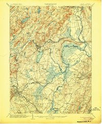 Morristown New Jersey Historical topographic map, 1:62500 scale, 15 X 15 Minute, Year 1906