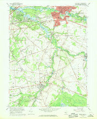 Mount Holly New Jersey Historical topographic map, 1:24000 scale, 7.5 X 7.5 Minute, Year 1967