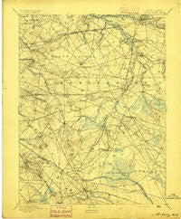 Mount Holly New Jersey Historical topographic map, 1:62500 scale, 15 X 15 Minute, Year 1894