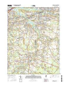 Mount Holly New Jersey Current topographic map, 1:24000 scale, 7.5 X 7.5 Minute, Year 2016