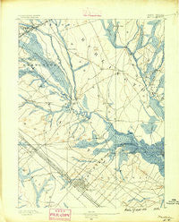 Mullica New Jersey Historical topographic map, 1:62500 scale, 15 X 15 Minute, Year 1890