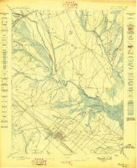 Mullica New Jersey Historical topographic map, 1:62500 scale, 15 X 15 Minute, Year 1898