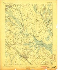 Mullica New Jersey Historical topographic map, 1:62500 scale, 15 X 15 Minute, Year 1898