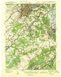 New Brunswick New Jersey Historical topographic map, 1:31680 scale, 7.5 X 7.5 Minute, Year 1942
