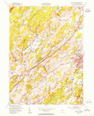 Newton West New Jersey Historical topographic map, 1:24000 scale, 7.5 X 7.5 Minute, Year 1954