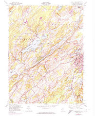 Newton West New Jersey Historical topographic map, 1:24000 scale, 7.5 X 7.5 Minute, Year 1954