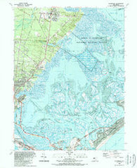 Oceanville New Jersey Historical topographic map, 1:24000 scale, 7.5 X 7.5 Minute, Year 1989