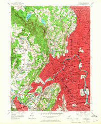 Paterson New Jersey Historical topographic map, 1:24000 scale, 7.5 X 7.5 Minute, Year 1955