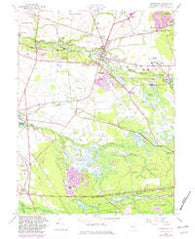 Pemberton New Jersey Historical topographic map, 1:24000 scale, 7.5 X 7.5 Minute, Year 1957