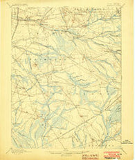 Pemberton New Jersey Historical topographic map, 1:62500 scale, 15 X 15 Minute, Year 1898
