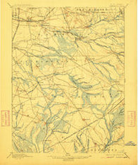 Pemberton New Jersey Historical topographic map, 1:62500 scale, 15 X 15 Minute, Year 1898