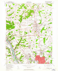 Pennington New Jersey Historical topographic map, 1:24000 scale, 7.5 X 7.5 Minute, Year 1954