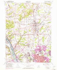 Pennington New Jersey Historical topographic map, 1:24000 scale, 7.5 X 7.5 Minute, Year 1954