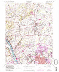Pennington New Jersey Historical topographic map, 1:24000 scale, 7.5 X 7.5 Minute, Year 1954