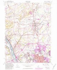 Pennington New Jersey Historical topographic map, 1:24000 scale, 7.5 X 7.5 Minute, Year 1954